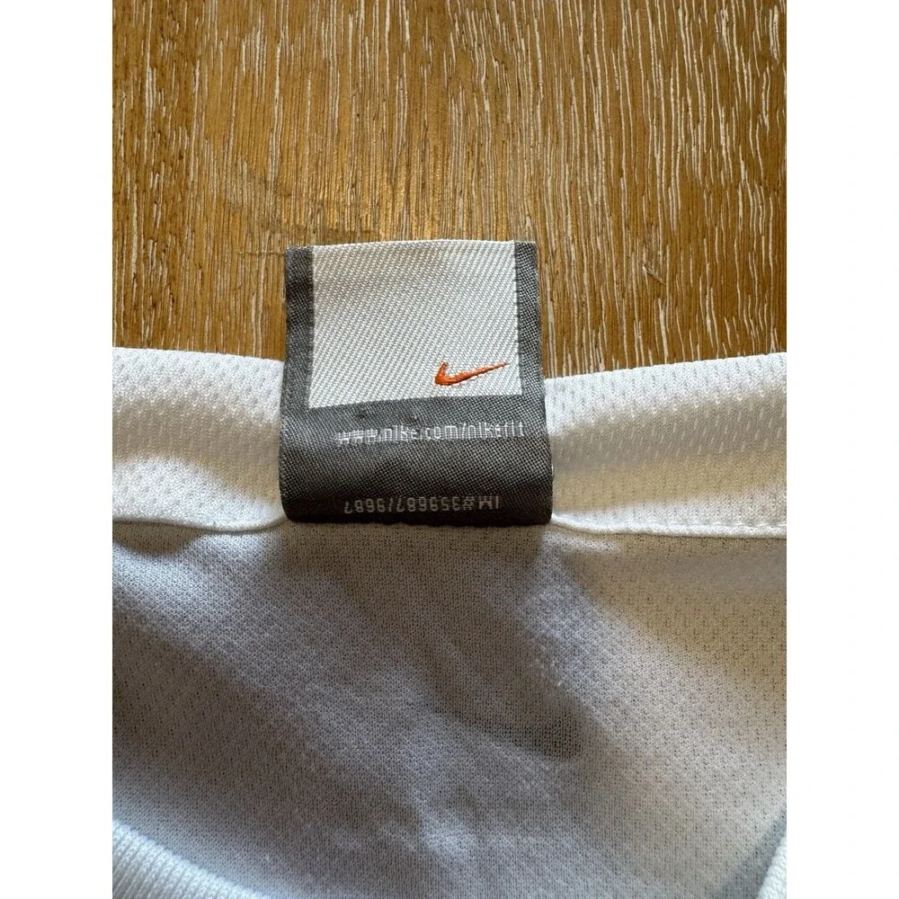 Vintage Nike Tiempo Football Shirt White Black Geometric Y2K Size XXL